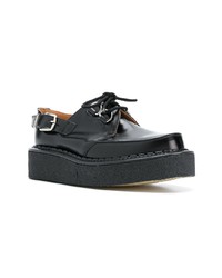 schwarze Leder Derby Schuhe von Comme Des Garcons Homme Plus