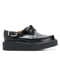 schwarze Leder Derby Schuhe von Comme Des Garcons Homme Plus