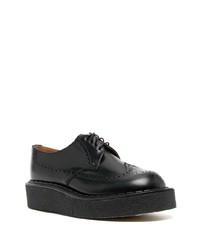 schwarze Leder Derby Schuhe von Comme Des Garcons Homme Plus