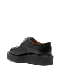schwarze Leder Derby Schuhe von Comme Des Garcons Homme Plus