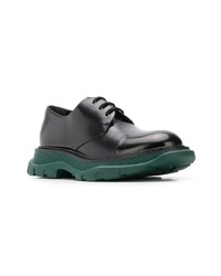 schwarze Leder Derby Schuhe von Alexander McQueen