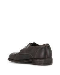 schwarze Leder Derby Schuhe von Guidi