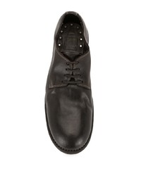 schwarze Leder Derby Schuhe von Guidi