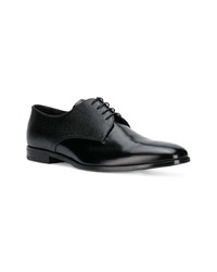 schwarze Leder Derby Schuhe von Prada