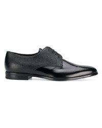 schwarze Leder Derby Schuhe von Prada