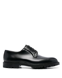 schwarze Leder Derby Schuhe von Crockett Jones