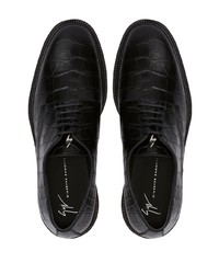 schwarze Leder Derby Schuhe von Giuseppe Zanotti