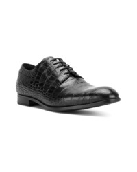 schwarze Leder Derby Schuhe von Emporio Armani