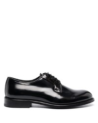 schwarze Leder Derby Schuhe von D4.0