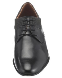 schwarze Leder Derby Schuhe von Daniel Hechter