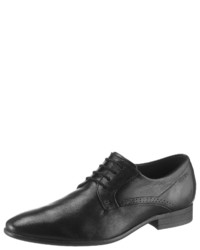 schwarze Leder Derby Schuhe von Daniel Hechter