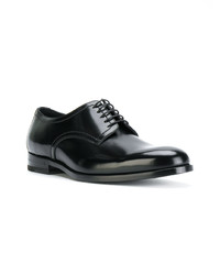 schwarze Leder Derby Schuhe von Saint Laurent