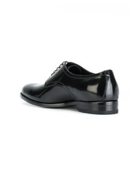 schwarze Leder Derby Schuhe von Saint Laurent