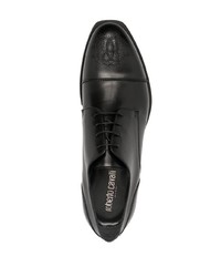 schwarze Leder Derby Schuhe von Roberto Cavalli