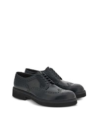 schwarze Leder Derby Schuhe von Ferragamo