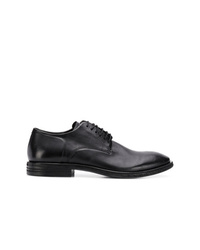 schwarze Leder Derby Schuhe von Del Carlo