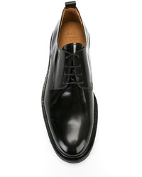 schwarze Leder Derby Schuhe von AMI Alexandre Mattiussi