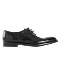 schwarze Leder Derby Schuhe von Alberto Fasciani