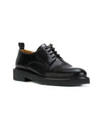 schwarze Leder Derby Schuhe von AMI Alexandre Mattiussi