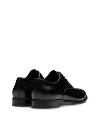 schwarze Leder Derby Schuhe von Prada