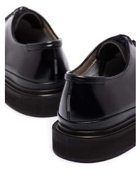 schwarze Leder Derby Schuhe von Auxiliary