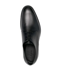 schwarze Leder Derby Schuhe von Balenciaga