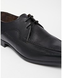 schwarze Leder Derby Schuhe von Base London