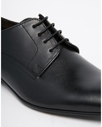 schwarze Leder Derby Schuhe von Base London