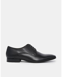 schwarze Leder Derby Schuhe von Base London