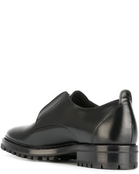 schwarze Leder Derby Schuhe von Lanvin