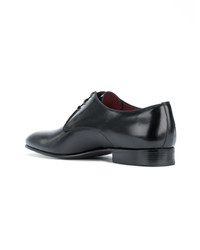 schwarze Leder Derby Schuhe von Corneliani