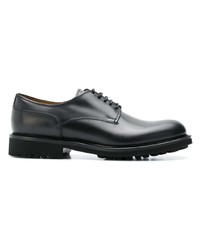 schwarze Leder Derby Schuhe von Doucal's