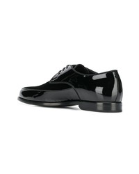 schwarze Leder Derby Schuhe von Saint Laurent