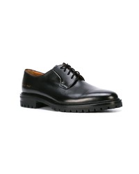 schwarze Leder Derby Schuhe von Common Projects