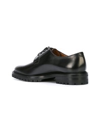 schwarze Leder Derby Schuhe von Common Projects