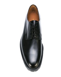 schwarze Leder Derby Schuhe von Common Projects