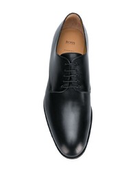 schwarze Leder Derby Schuhe von BOSS HUGO BOSS