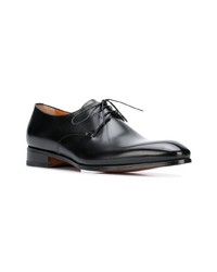 schwarze Leder Derby Schuhe von Santoni