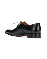 schwarze Leder Derby Schuhe von Santoni