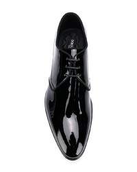 schwarze Leder Derby Schuhe von Dolce & Gabbana