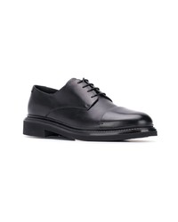 schwarze Leder Derby Schuhe von Giorgio Armani