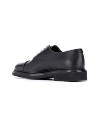 schwarze Leder Derby Schuhe von Giorgio Armani