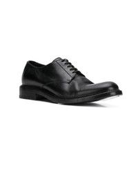 schwarze Leder Derby Schuhe von Saint Laurent