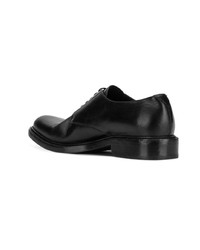 schwarze Leder Derby Schuhe von Saint Laurent