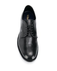 schwarze Leder Derby Schuhe von Leqarant