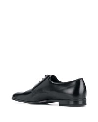 schwarze Leder Derby Schuhe von Prada