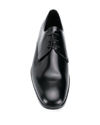 schwarze Leder Derby Schuhe von Prada