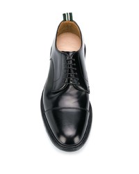 schwarze Leder Derby Schuhe von Green George