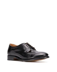 schwarze Leder Derby Schuhe von Alberto Fasciani