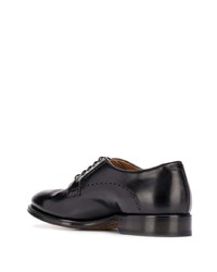 schwarze Leder Derby Schuhe von Alberto Fasciani